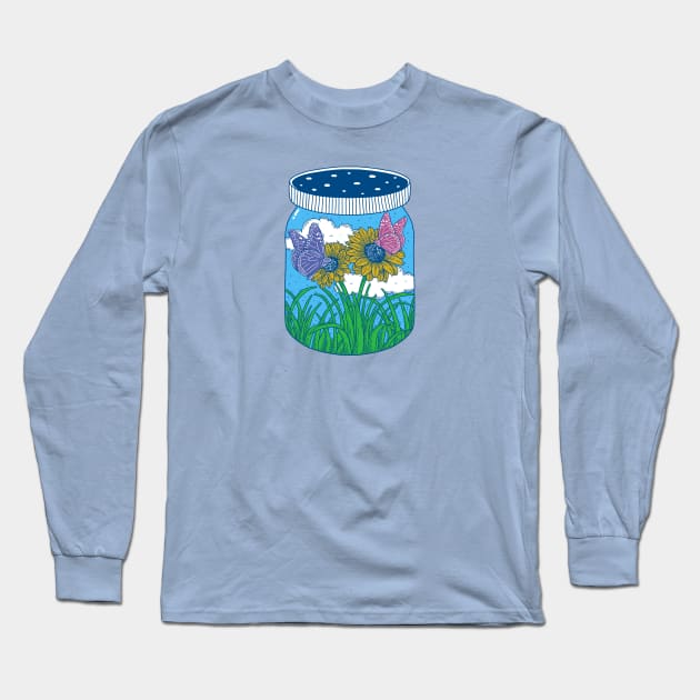 Little Jar Of Happiness Long Sleeve T-Shirt by prawidana
